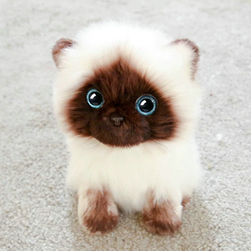Siamese Cat Realistic Animal Plush Stuffed Toy