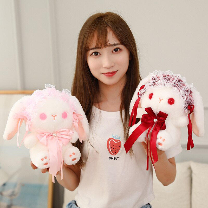 Stuffed Animal Doll Plush Toys, Plushie Animal Toys, Cute Plush Animals,  Lolita Bunny 13.7 Inches, Children's Gifts Rabbit (Purple 13.7 Inch)