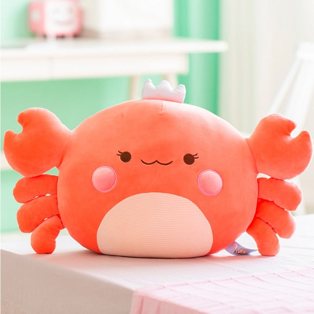 Kawaii Cute Cartoon Crab Sea Animal Plush Stuffed Toy
