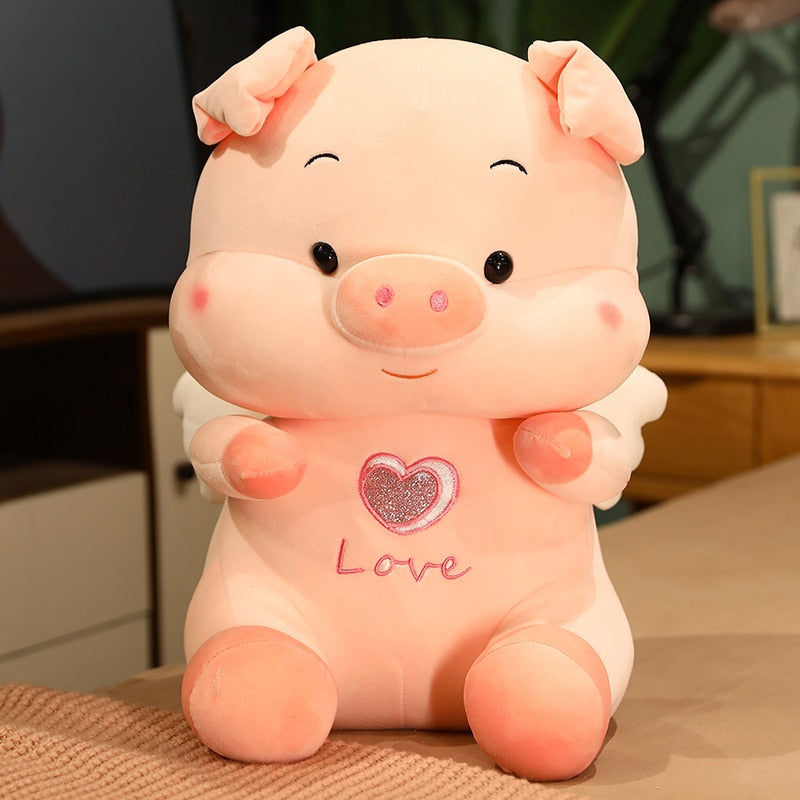 Kawaii Cute Chubby Angel Pig Stuffed Animal Plush Toy – Kawaiiso