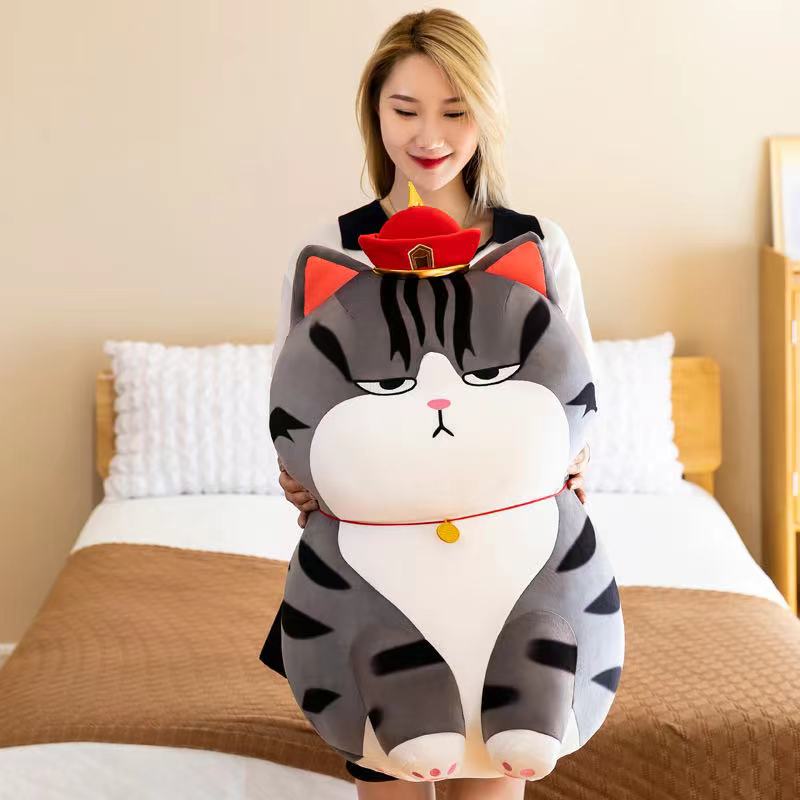 Kawaii Fat Angry King Cat Stuffed Animal Plush Toy