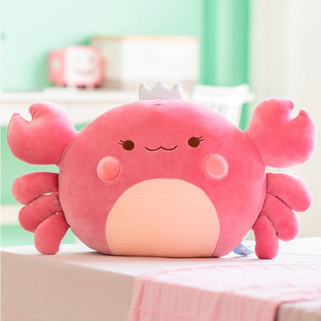 Kawaii Cute Cartoon Crab Sea Animal Plush Stuffed Toy