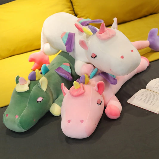 Kawaii Cute Long Unicorn Stuffed Animal Plush Body Pillow Toy