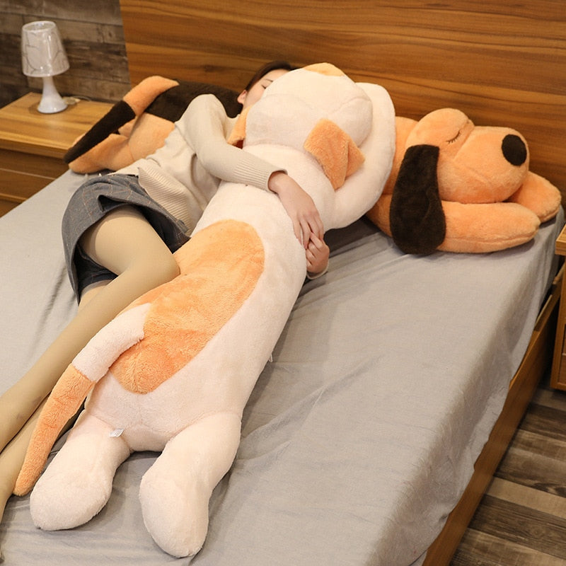 Kawaii Cute Long Sleepy Dog Stuffed Animal Plush Body Pillow Toy – Kawaiiso