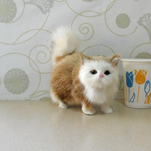 Kitten Realistic Plush Doll Figure