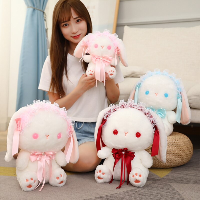 Stuffed Animal Doll Plush Toys, Plushie Animal Toys, Cute Plush Animals,  Lolita Bunny 13.7 Inches, Children's Gifts Rabbit (Purple 13.7 Inch)