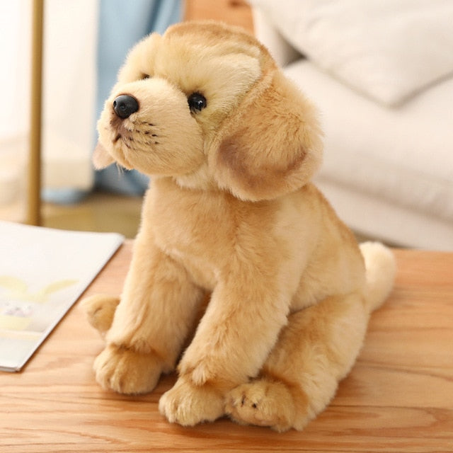 Kawaii Cute Labrador Retriever Dog Realistic Animal Plush Stuffed Toy