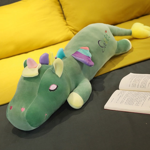 Kawaii Cute Long Unicorn Stuffed Animal Plush Body Pillow Toy
