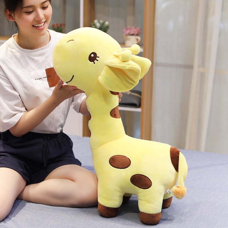 Kawaii Cute Big Solid Color Giraffe Animal Stuffed Plush Toy