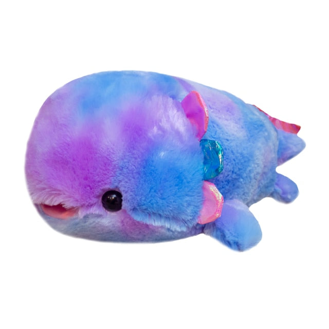 Kawaii Cute Rainbow Fluffy Axolotl Sea Animal Plush Stuffed Toy