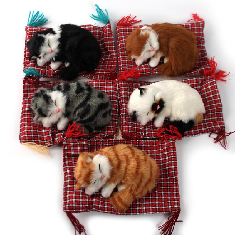 Sleeping cat best sale soft toy