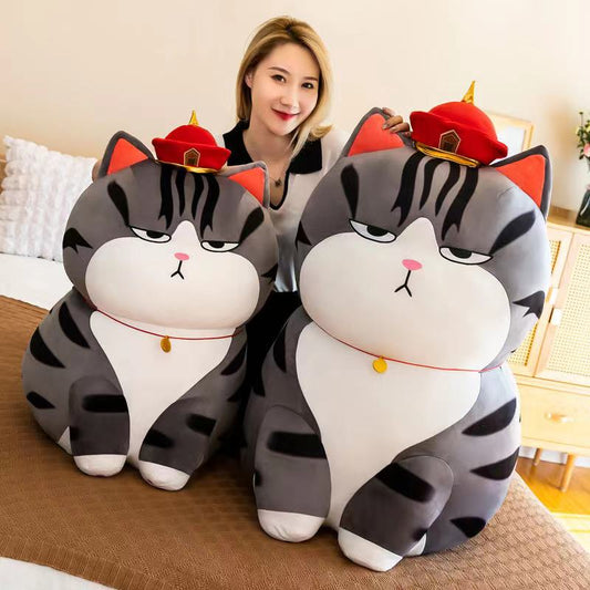 Kawaii Fat Angry King Cat Stuffed Animal Plush Toy