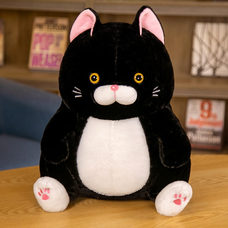 Fat black cat stuffed 2025 animal