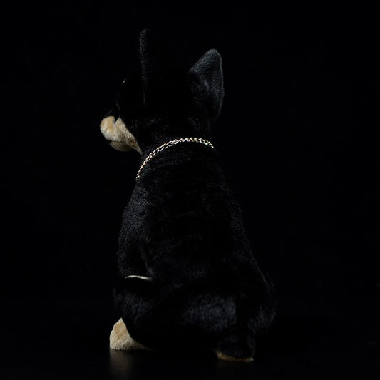 Kawaii Cute Dobermann Dog Realistic Animal Plush Stuffed Toy