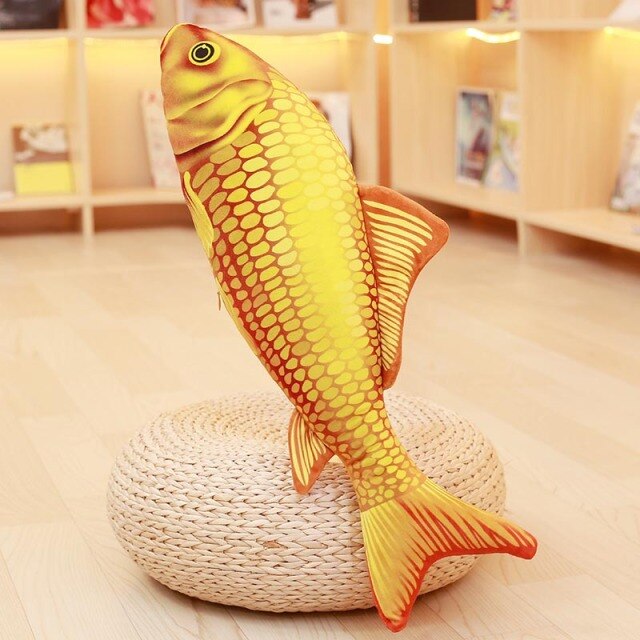 Kawaii Cute Koi Fish Realistic Animal Plush Pillow Stuffed Toy