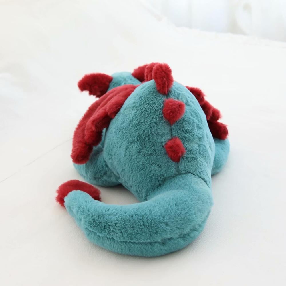 Kawaii Cute Big Fluffy Lying Winged Dragon Animal Plush Stuffed Toy