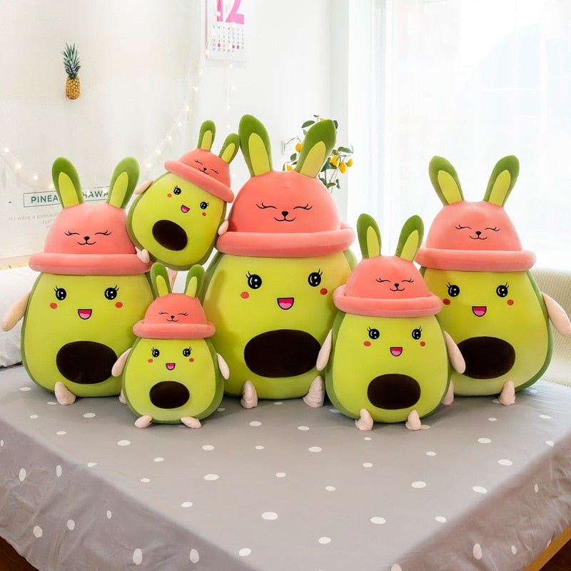 Kawaii Big Avocado Bunny Stuffed Animal Plush Toy