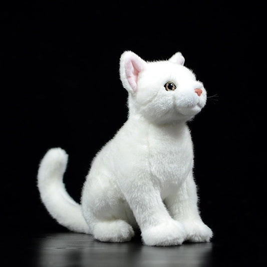 Cute White Cat Animal Plush Stuffed Toy
